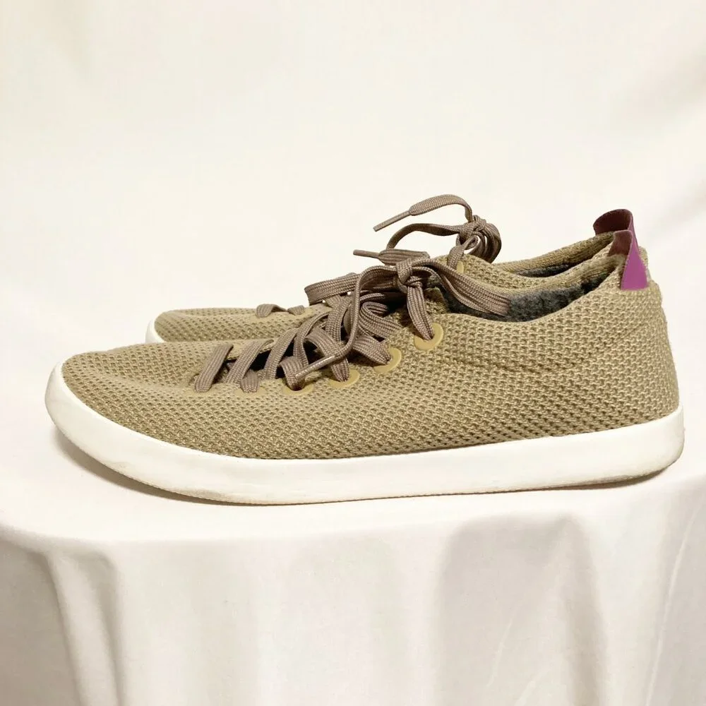 Allbirds Tree Piper Men's Size 10 Hazy Beige Tan Green Casual Lace Up Sneakers